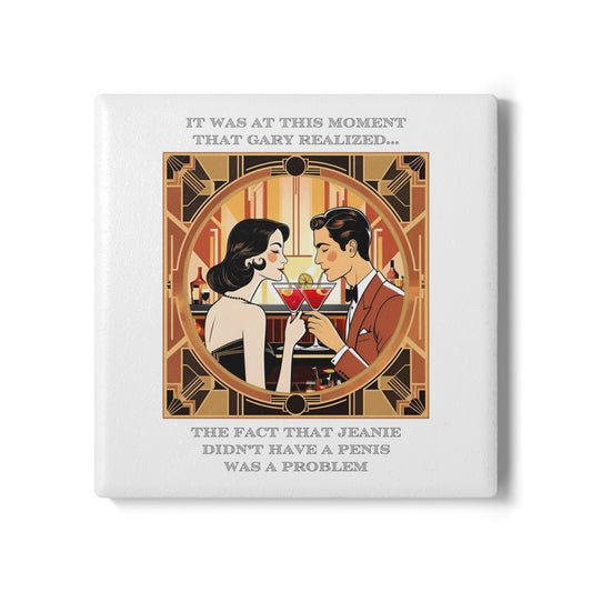 Humor Ceramic Coaster - "Cat's Pajamas" - Unique Gift for Unique Drinkers
