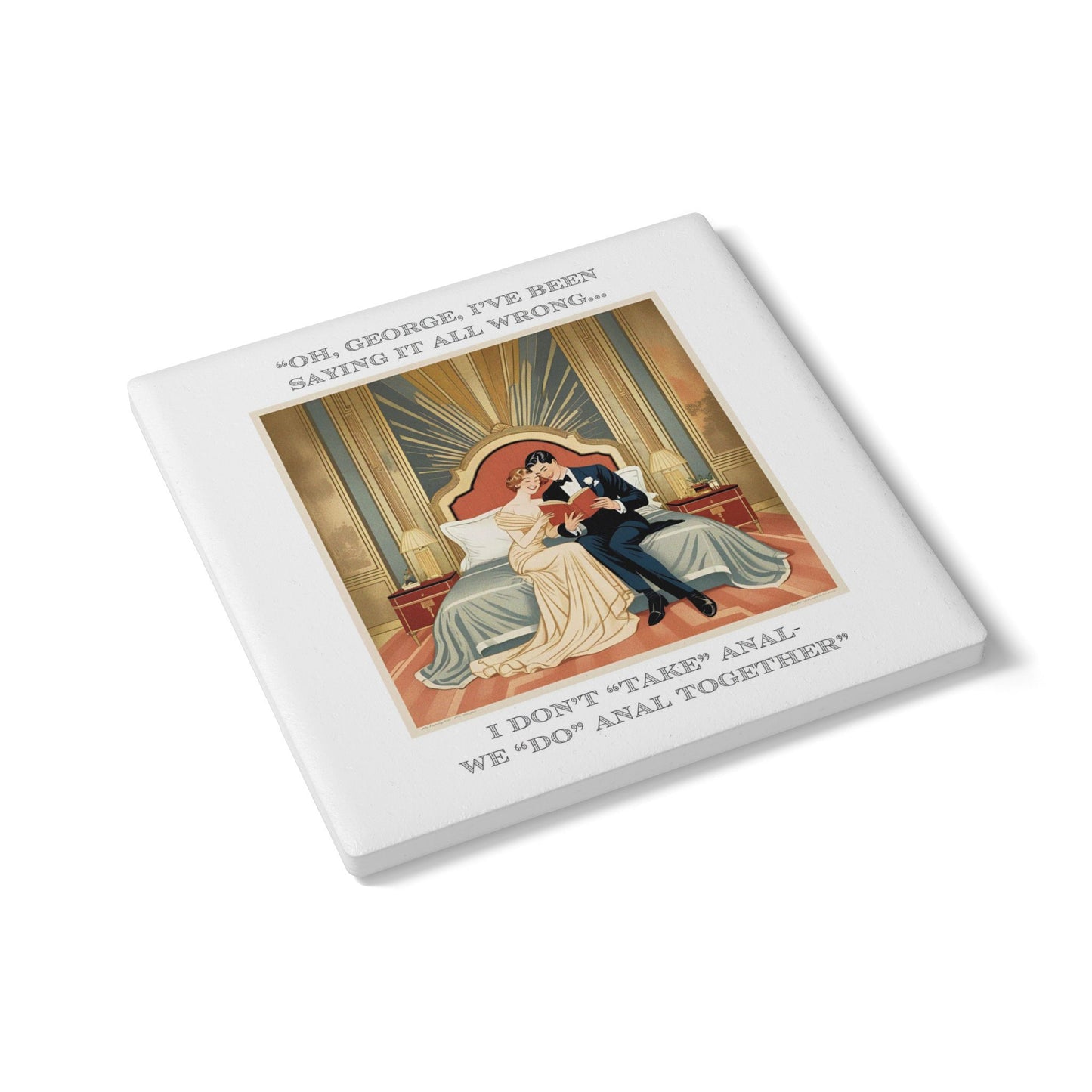 Humor Ceramic Coaster - "Saying It Wrong" - Unique Gift for Unique Drinkers