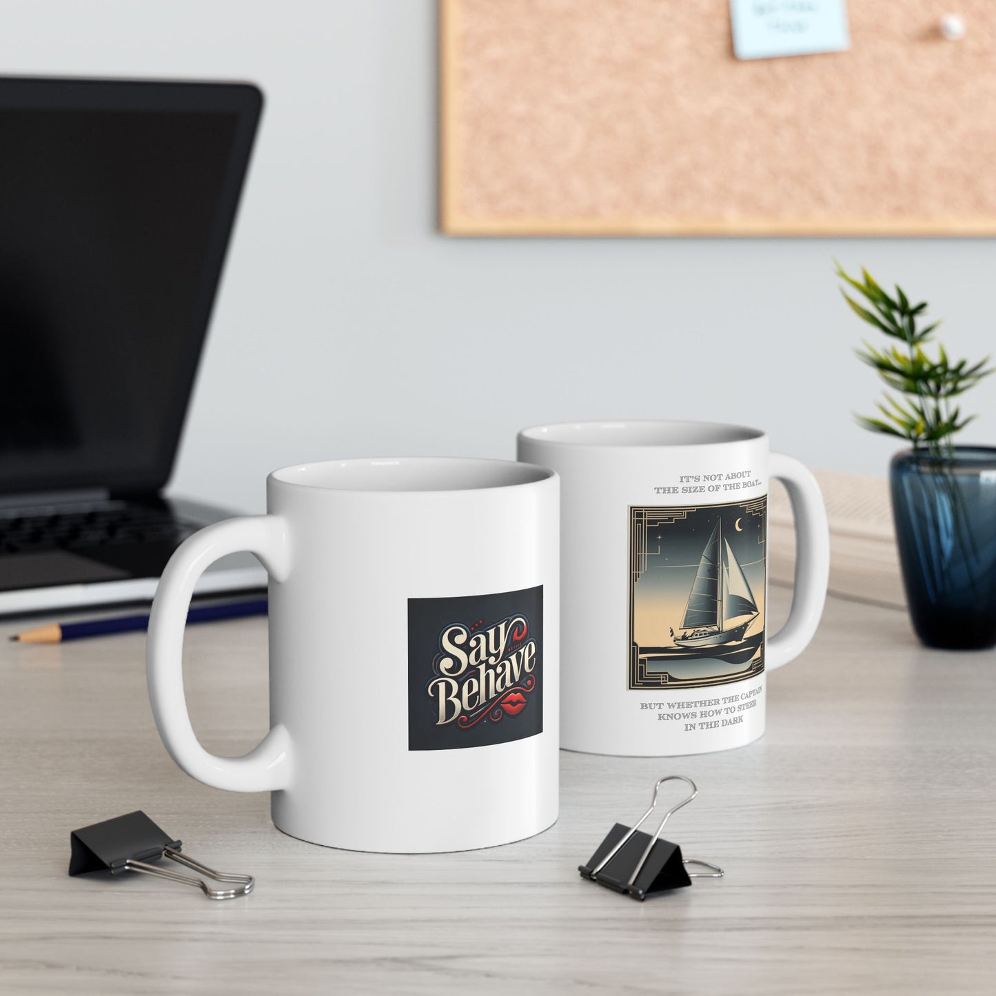 Hot Sips "Size of the Boat" Mug - 11oz
