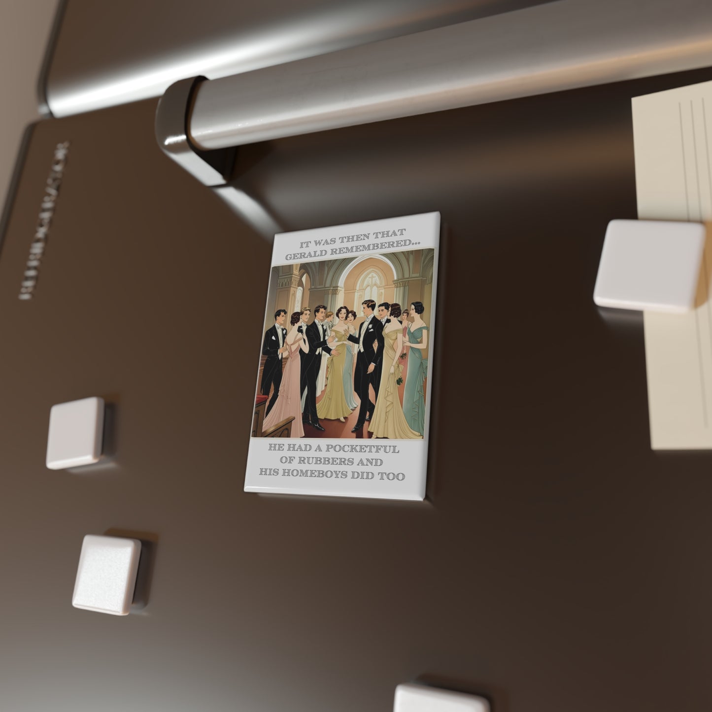 Humor Magnet - "Pocketful of Rubbers" - Fun Décor for Friends