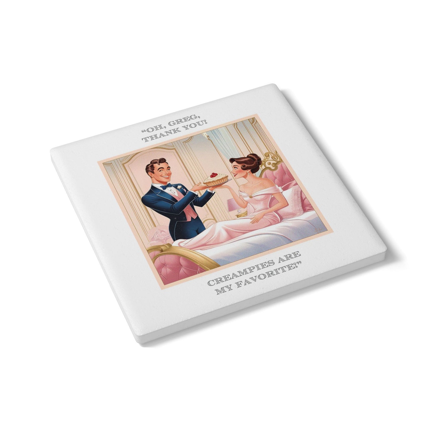 Humor Ceramic Coaster - "My Favorite" - Unique Gift for Unique Drinkers