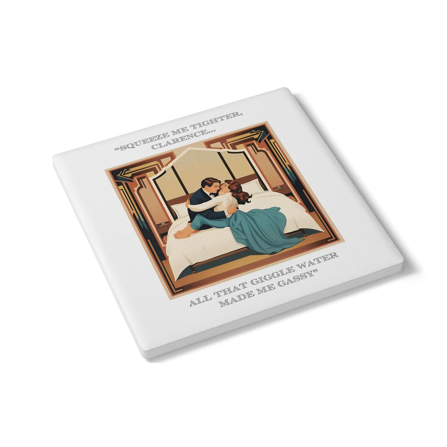 Humor Ceramic Coaster - "Giggle Water" - Unique Gift for Unique Drinkers