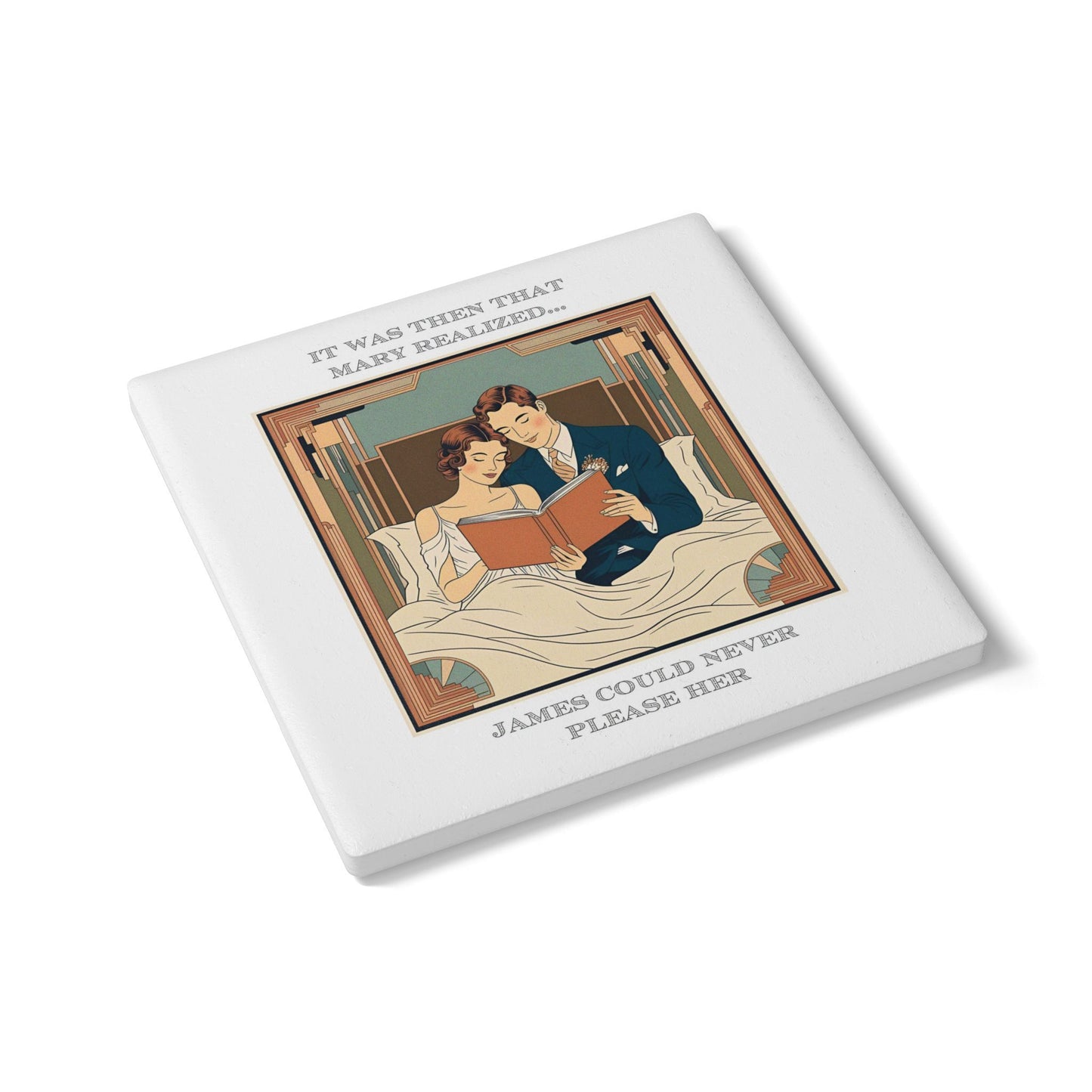 Humor Ceramic Coaster - "Never Please Her" - Unique Gift for Unique Drinkers
