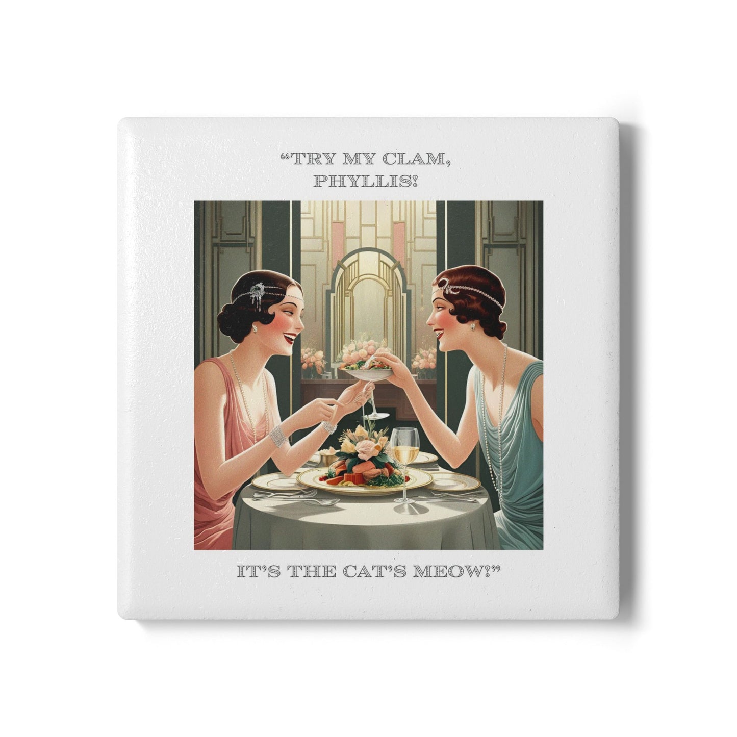 Humor Ceramic Coaster - "Cat's Meow" - Unique Gift for Unique Drinkers
