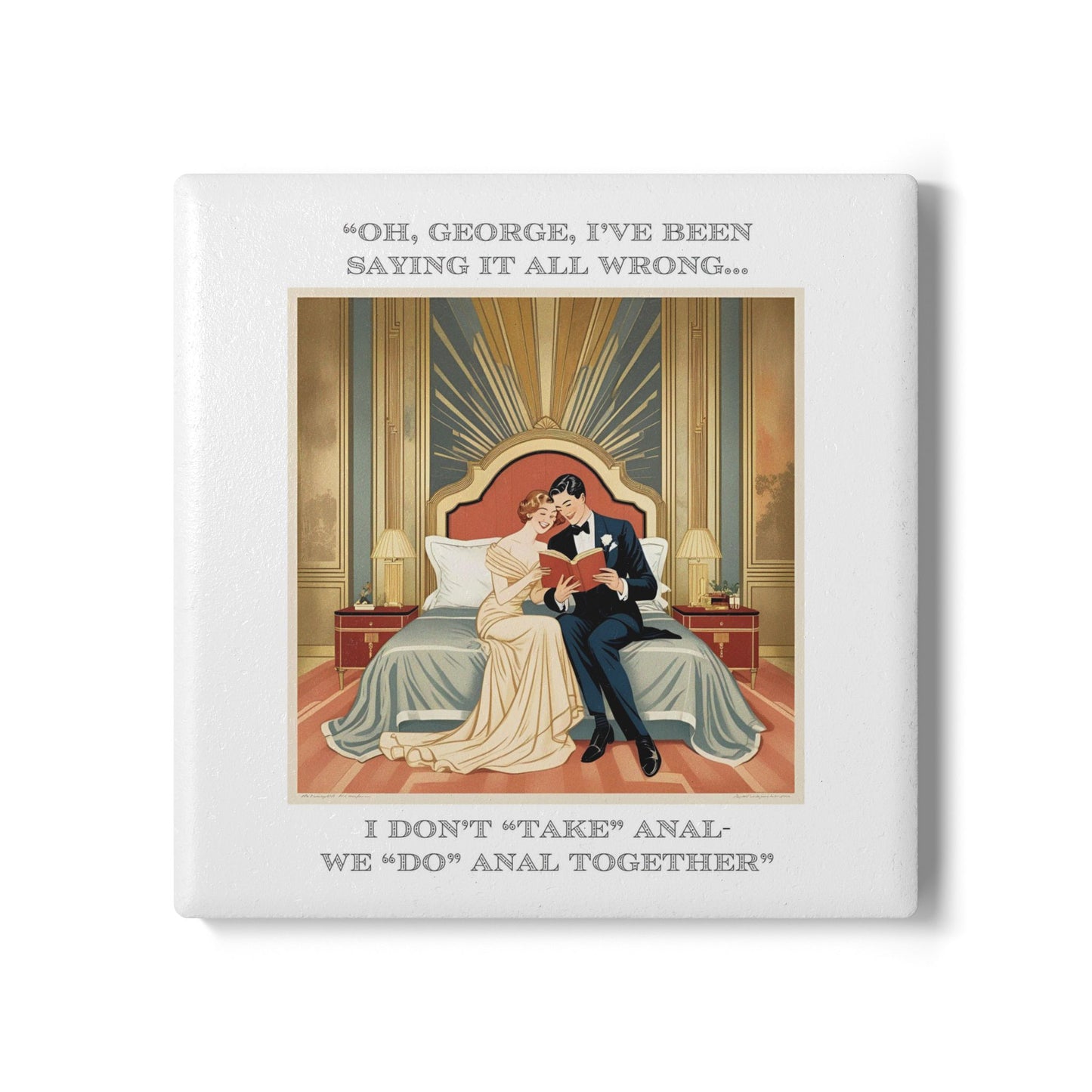 Humor Ceramic Coaster - "Saying It Wrong" - Unique Gift for Unique Drinkers