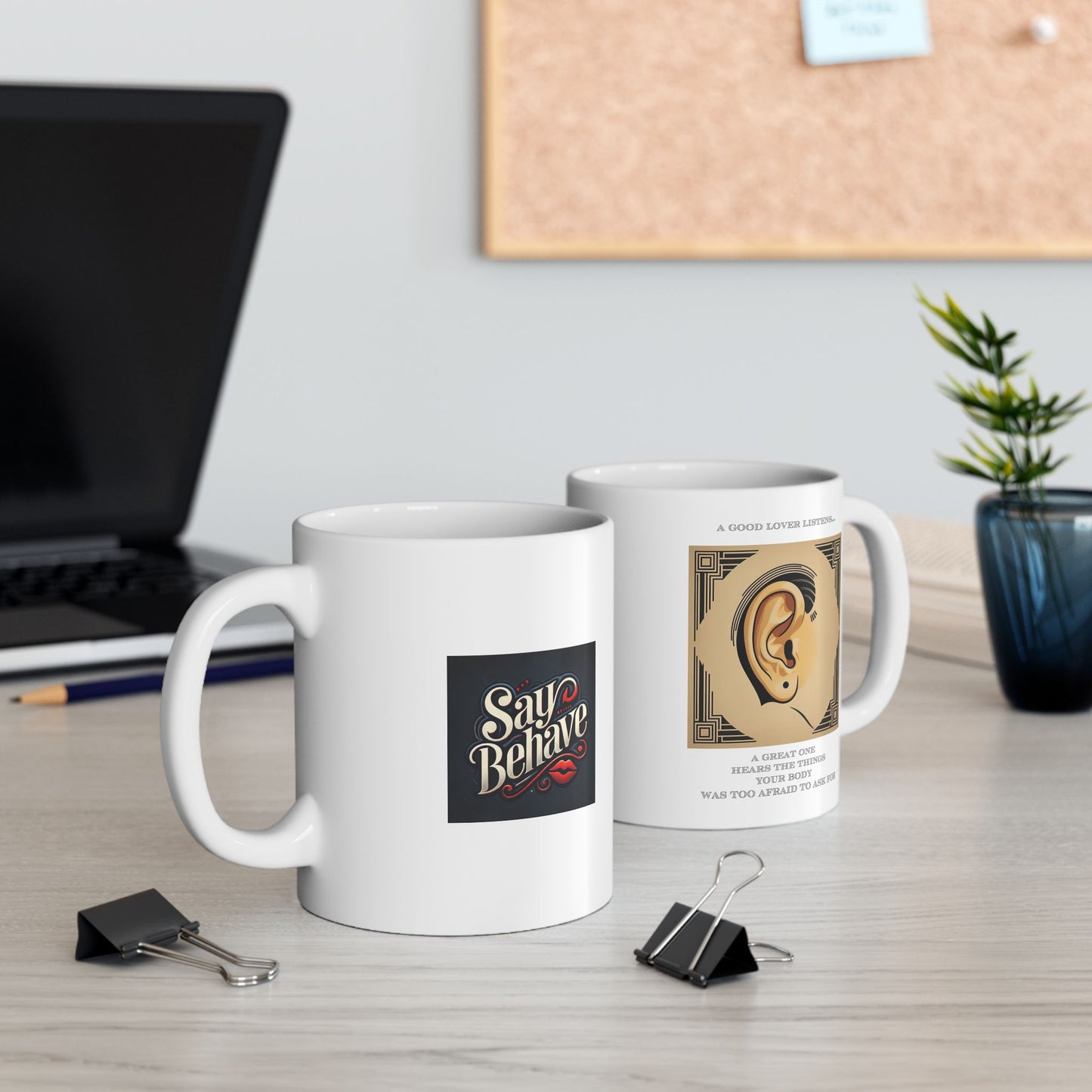 Hot Sips "Listen" Mug - 11oz