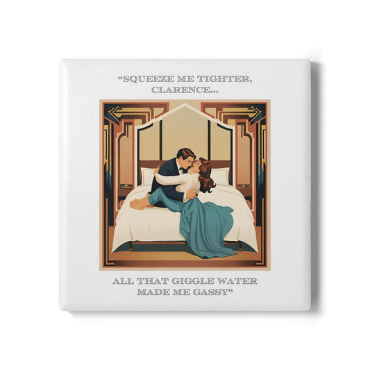 Humor Ceramic Coaster - "Giggle Water" - Unique Gift for Unique Drinkers