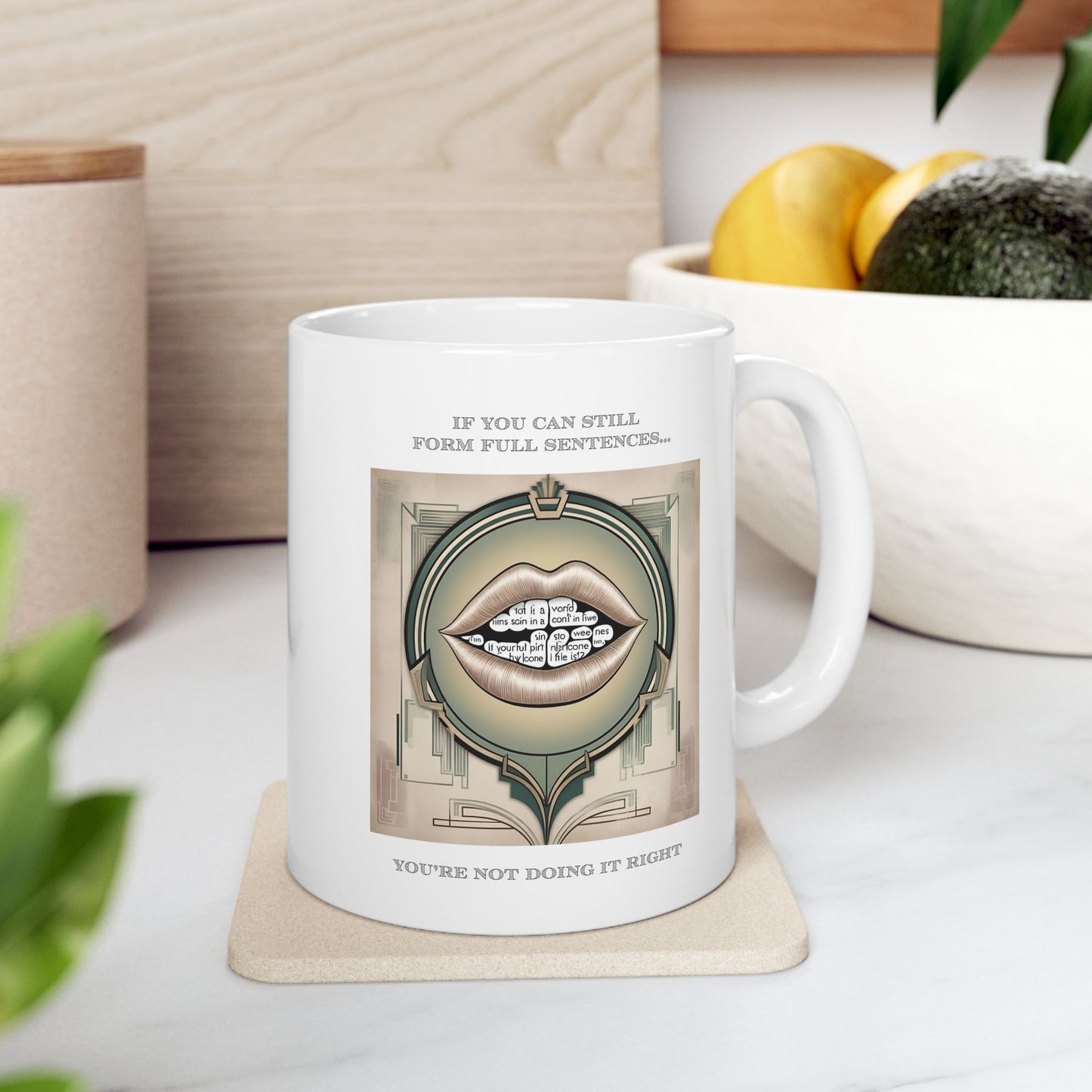 Hot Sips "Full Sentences" Mug - 11oz