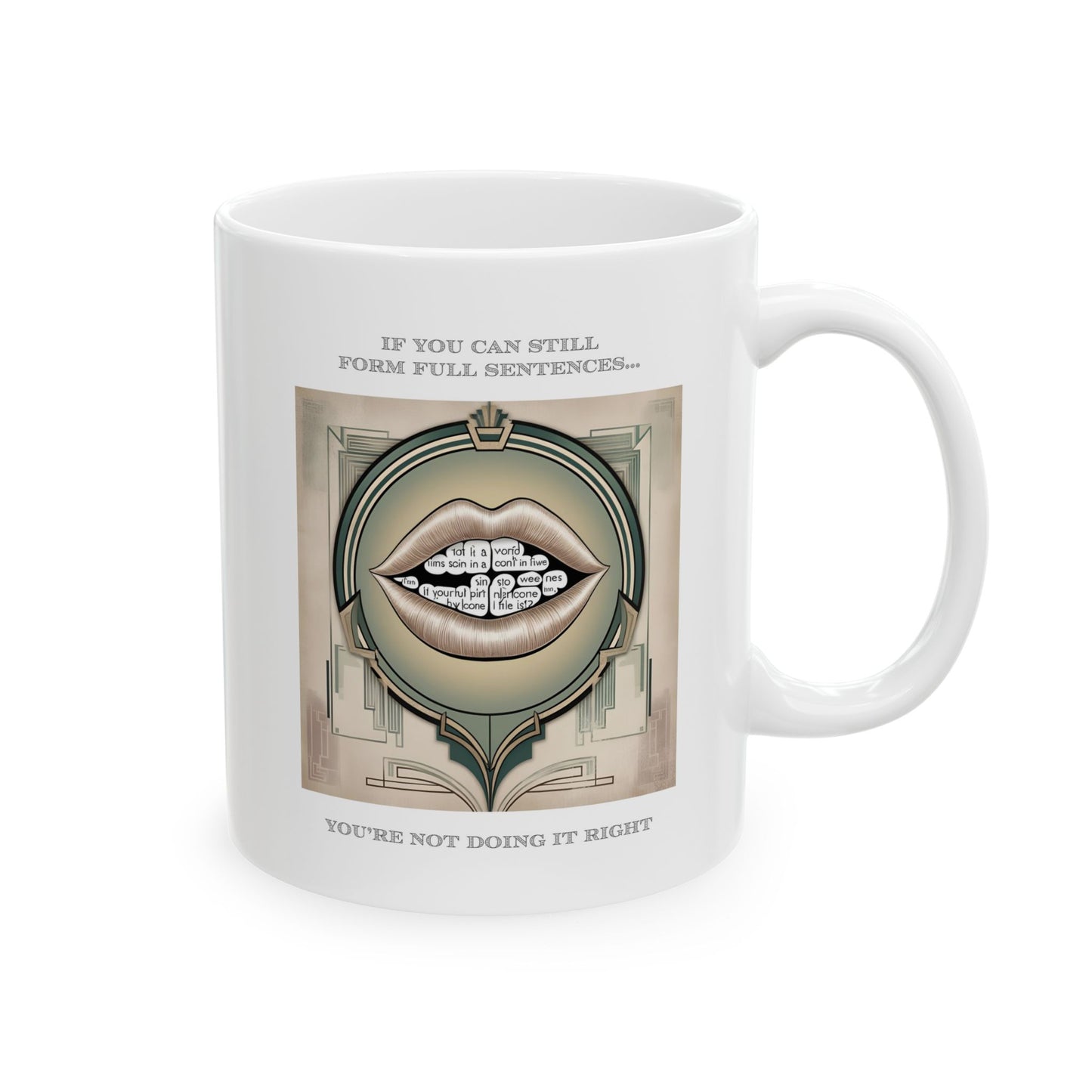 Hot Sips "Full Sentences" Mug - 11oz