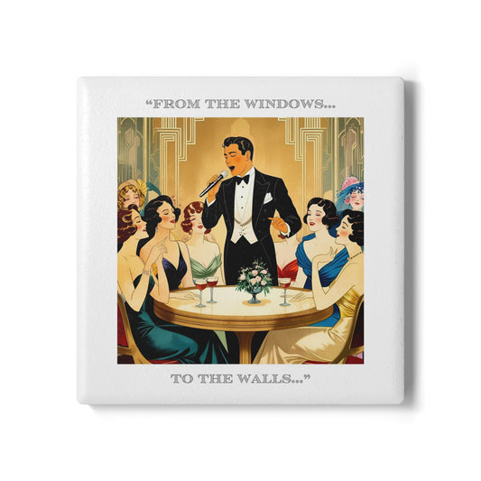 Humor Ceramic Coaster - "The Windows" - Unique Gift for Unique Drinkers