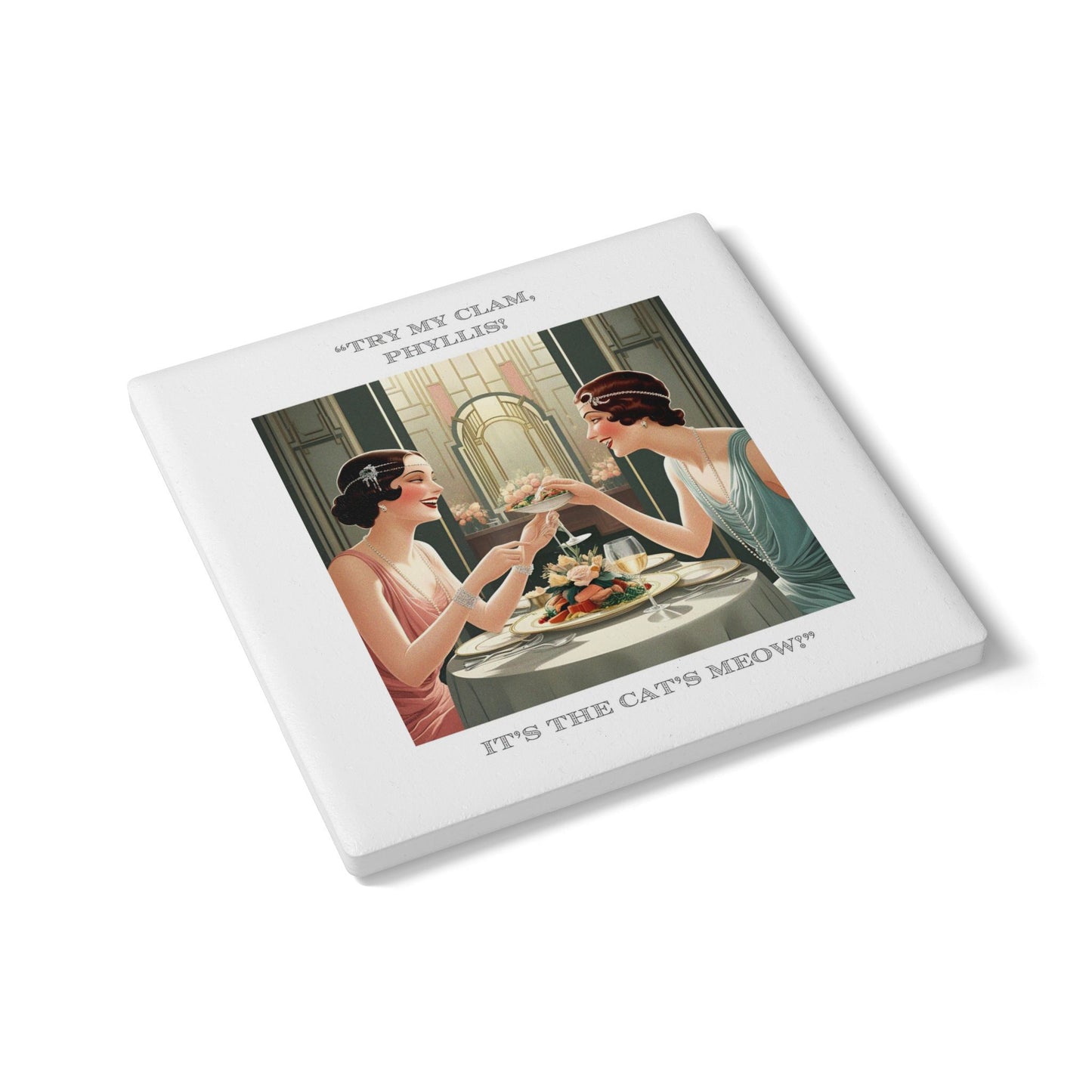 Humor Ceramic Coaster - "Cat's Meow" - Unique Gift for Unique Drinkers